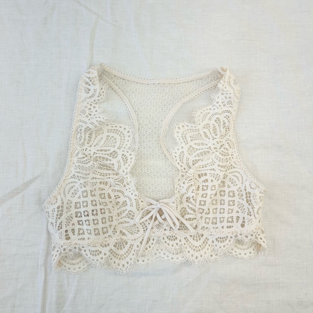 Victoria's Secret Dream Angels Pale Pink Lace Up Bralette with Racerback - Picture 3 of 9